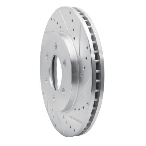 Ford Expedition Brake Rotor (1) - Front Right - R1 Concepts - Drilled & Slotted - Silver - `02-`06